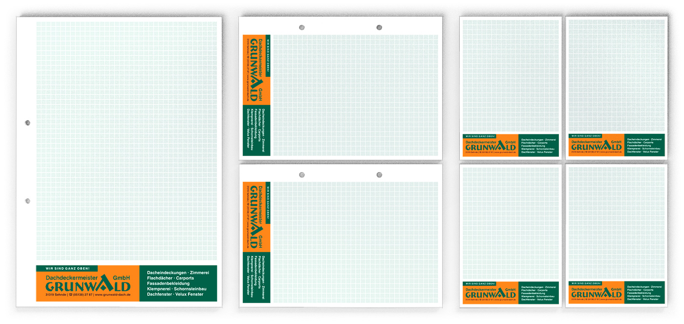 Notizblock-Sets in 3 Formaten