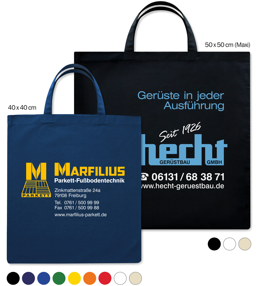 Baumwolltaschen mit Werbung