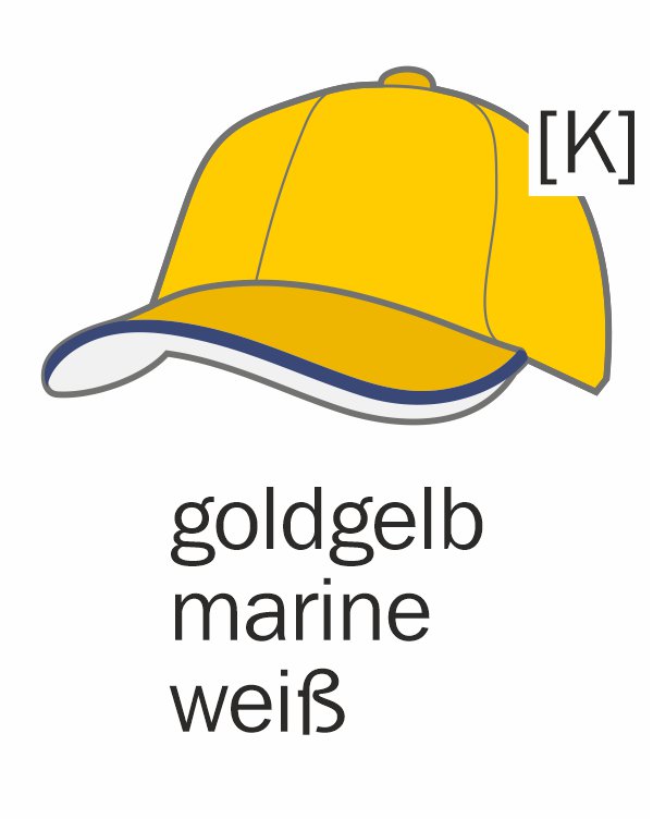 16 goldgelb/marine/weiß